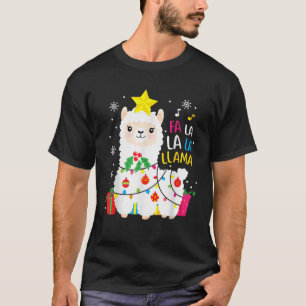 Cute Fa la la Llama Christmas Tree Shirt Ornament 