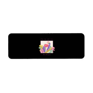 Cute Fa La La Mingo Christmas Falala Snow Flamingo Return Address Label