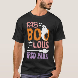Cute Fab Boo Lous Sped Para Ghost Pumpkin Spooky H T-Shirt