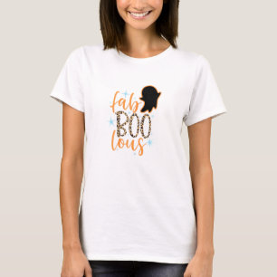 Cute Fabboolous Leopard Print Ghost Halloween Moms T-Shirt