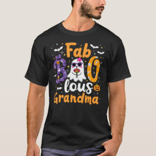 Cute Faboolous Grandma Ghost Bat Funny Halloween C T-Shirt