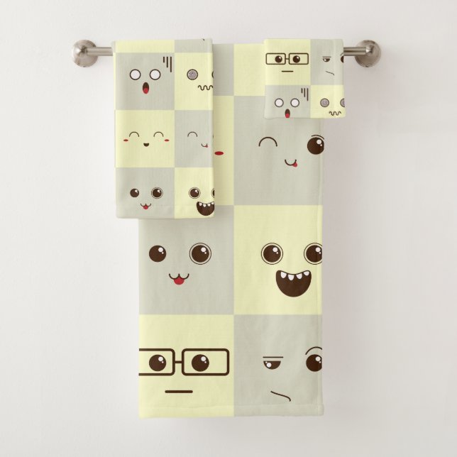 Cute face bath towel set (Insitu)
