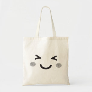 Cute Face Design Tote Bag