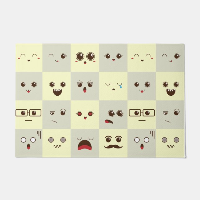 Cute face doormat (Front)