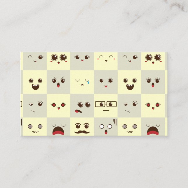 Cute face enclosure card (Front)