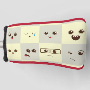 Cute face golf head cover