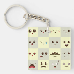 Cute face key ring