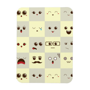 Cute face magnet