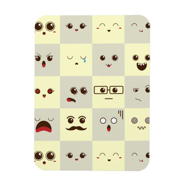 Cute face magnet (Vertical)