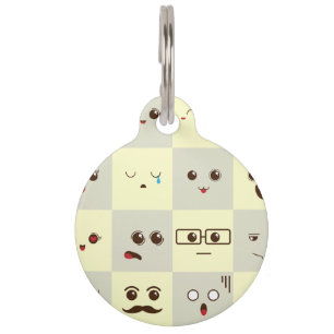 Cute face pet tag