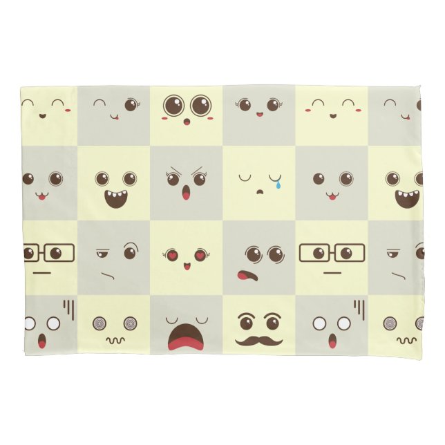 Cute face pillowcase (Front)