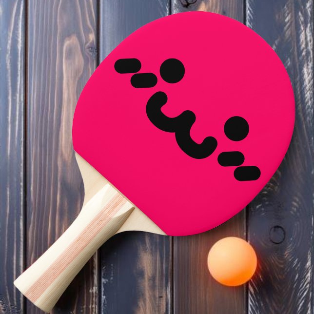 Cute Face Pink Ping Pong Paddle (Creator Uploaded)