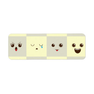 Cute face return address label