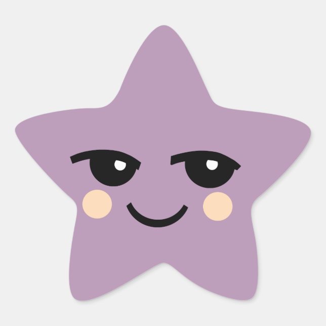 CUTE FACE STAR STICKERS (Front)