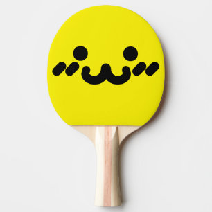 Cute Face Yellow Ping Pong Paddle