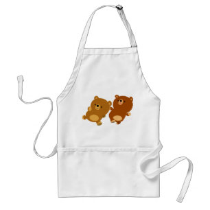 Cute Facetious Cartoon Bears Apron