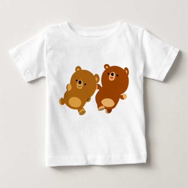 Cute Facetious Cartoon Bears Baby T-Shirt (Front)