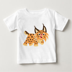 Cute Facetious Cartoon Bobcat Baby T-Shirt