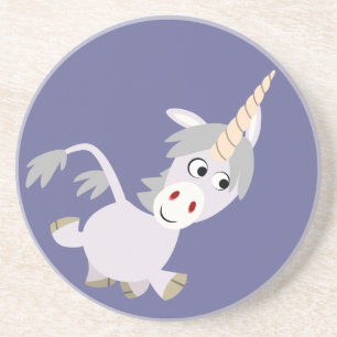 Cute Facetious Cartoon Unicorn Coaster