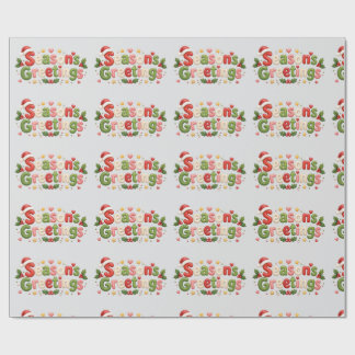 Cute Factory Family Season's Greetings!  Wrapping Paper