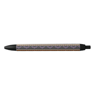 Cute, fair isle/colorwork Halloween skull & bats Black Ink Pen