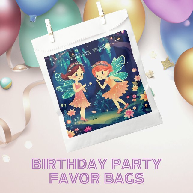 Cute Fairies In The Enchanted Forest Thank You Favour Bag (In-Situ)