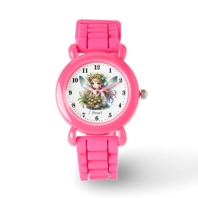 Cute fairy add name girls Watch (Front)