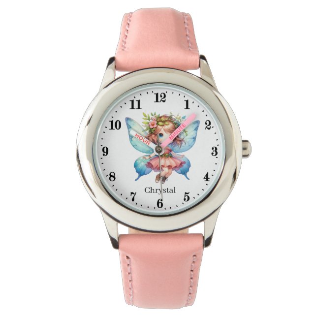 Cute fairy add name girls Watch (Front)