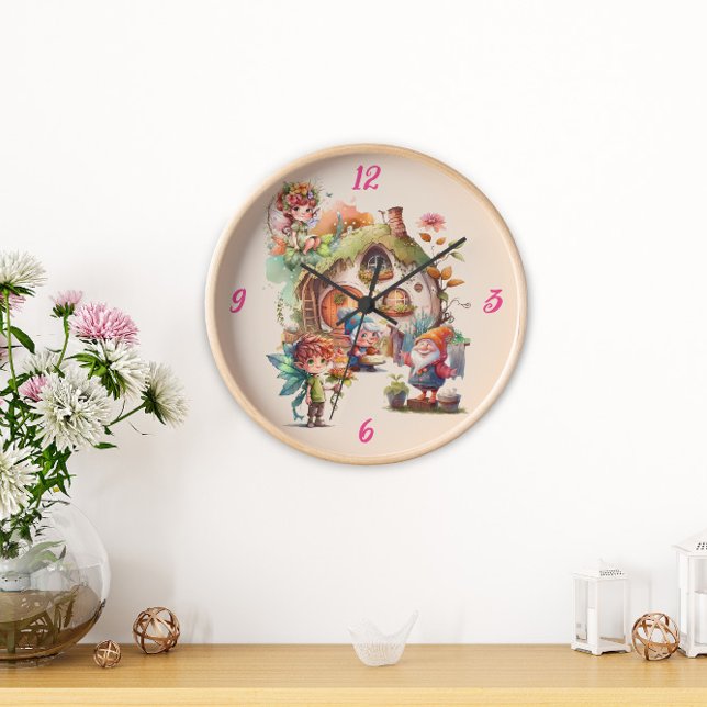 Cute Fairy And Gnome Wall Clock (Creator Uploaded)