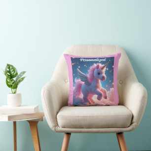 Cute Fairy Baby Unicorn pink Sparkling Fantasy Cushion