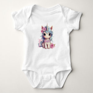 Cute Fairy Baby Unicorn Sparkling Fantasy Baby Bodysuit