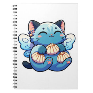 Cute fairy cat with dumplings notebook