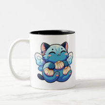 Cute fairy cat with dumplings