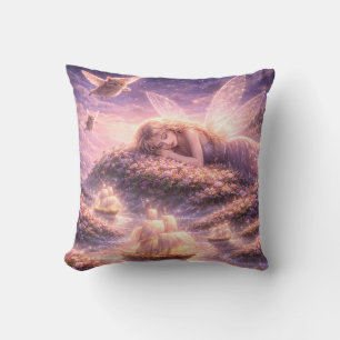 Cute Fairy Dream Kitten Fantasy Pillow