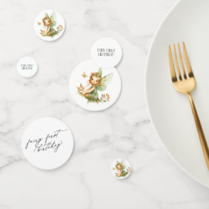 Cute Fairy First Birthday  Confetti