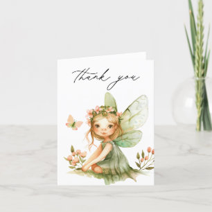 Cute Fairy First Birthday Invitation