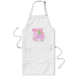 Cute Fairy Frog and Mushroom - You Make Me Mushy Long Apron