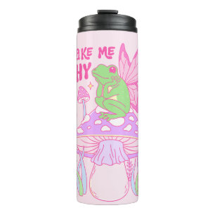 Cute Fairy Frog and Mushroom - You Make Me Mushy Thermal Tumbler