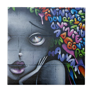 Cute Fairy Graffiti Ceramic Tile