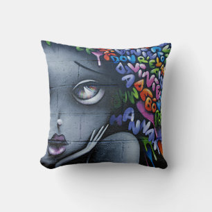Cute Fairy Graffiti Cushion