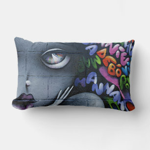 Cute Fairy Graffiti Lumbar Cushion