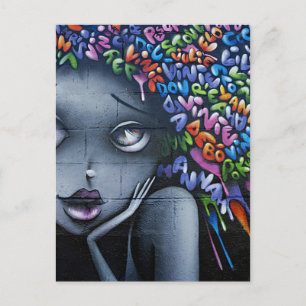 Cute Fairy Graffiti Postcard