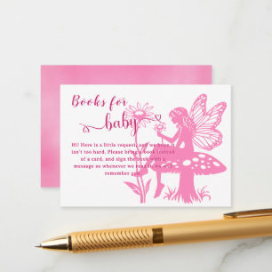 Cute Fairy Mushroom and Flower Baby Shower Enclosure Card