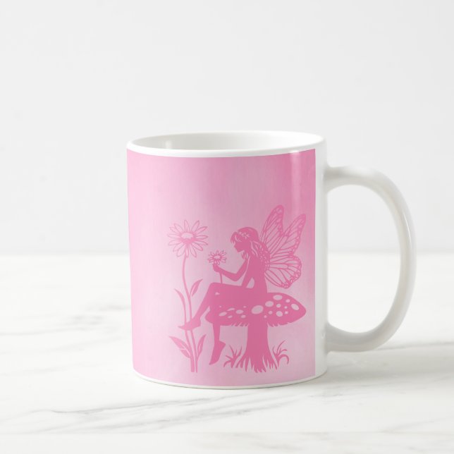 Cute Fairy Mushroom and Flower Mug (Right)