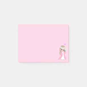 Cute Fairy on Pink Post-it Notes