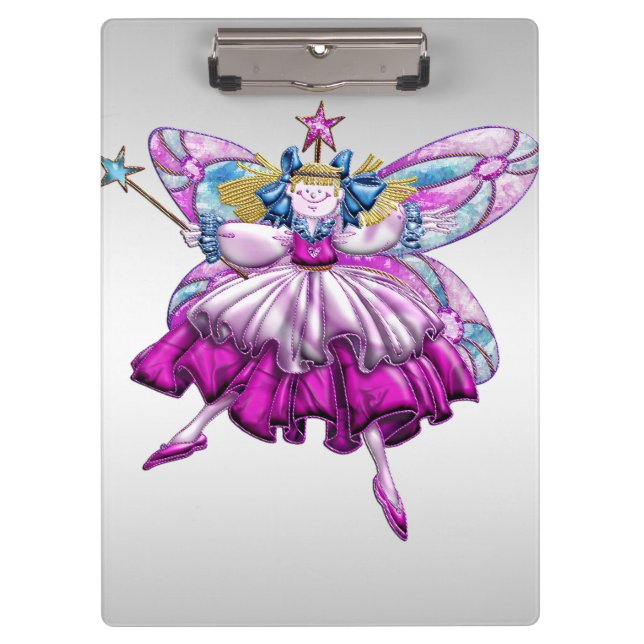 Cute Fairy on Silver Clipboard (Front)