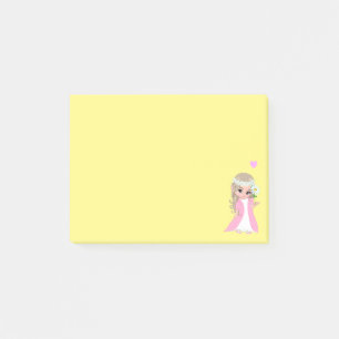 Cute Fairy on Yellow Post-it Notes
