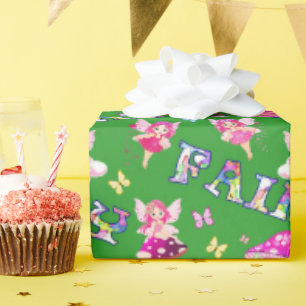 Cute Fairy pattern party wrap Wrapping Paper