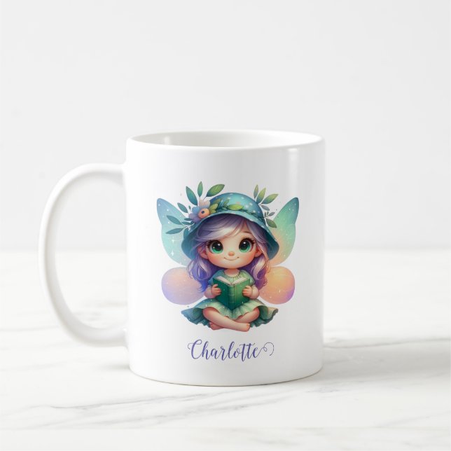 Cute Fairy Personalised Coffee Mug (Left)