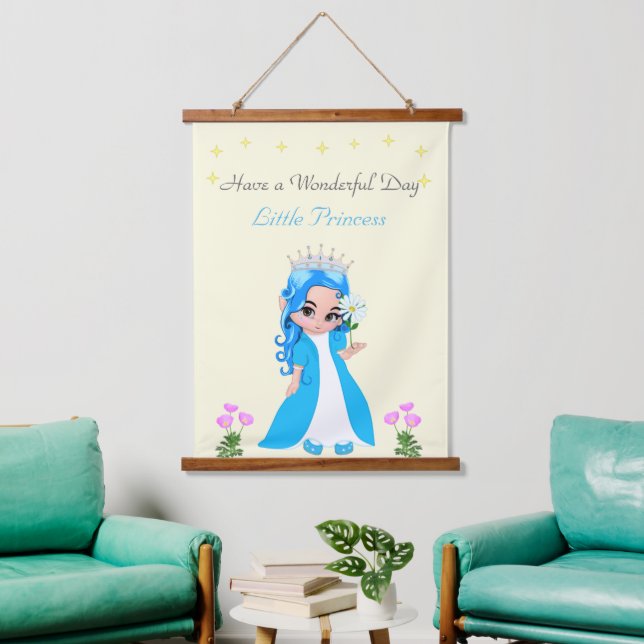  Cute Fairy Princess Girl Birthday Hanging Tapestry (Living Room)